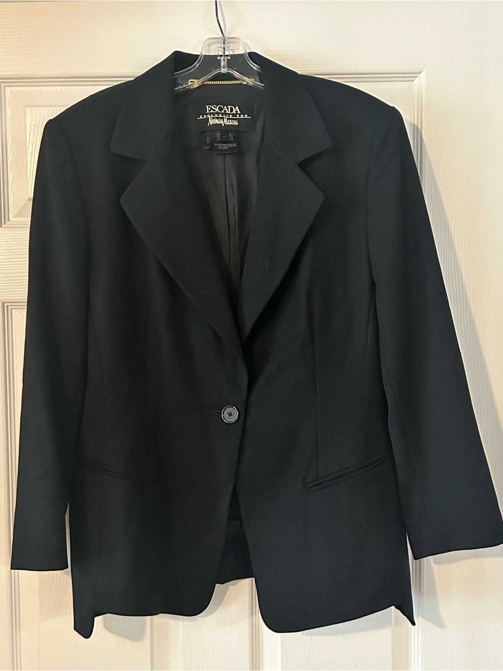 ESCADA Exclusive for Neiman Marcus Vintage Black Wool Blazer